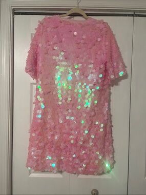 Iridescent Pink Sequin Dress